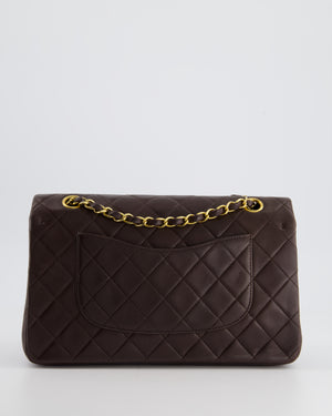 *PRISTINE VINTAGE* Chanel Chocolate Brown Vintage Classic Double Flap Bag in Lambskin Leather with 24K Gold Hardware