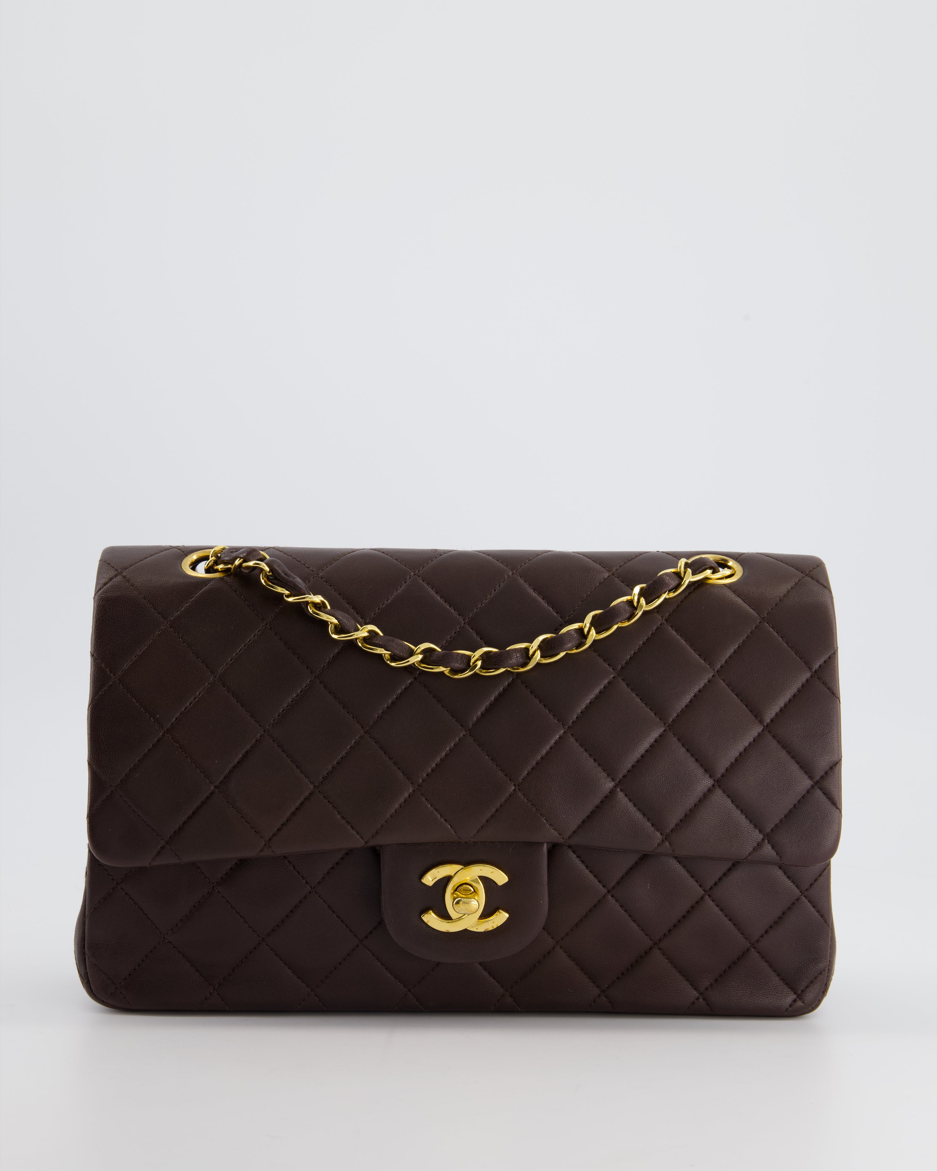Authentic Chanel Mini Flap Bag with Top Handle Beige Lambskin Matte Gold  Hardware