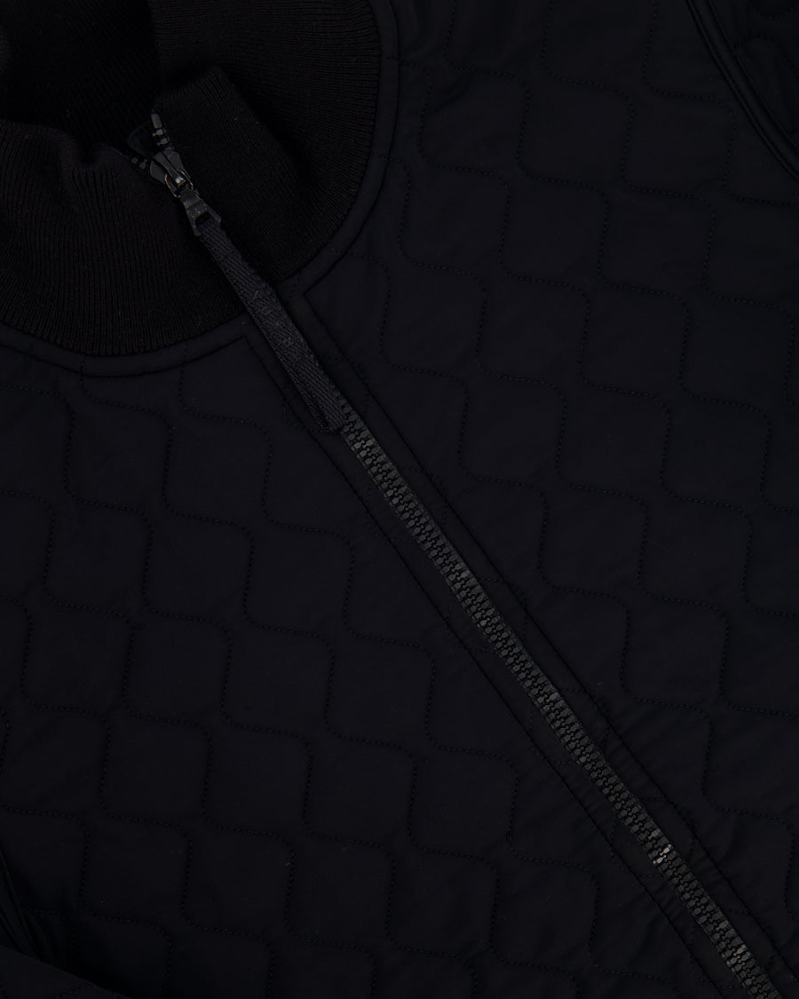 Prada Black Matelasse Jacket with Zip Size L (UK 12)