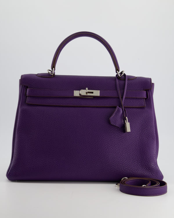 Hermès Kelly 35cm Bag Retourne in Iris Togo Leather with Palladium Hardware