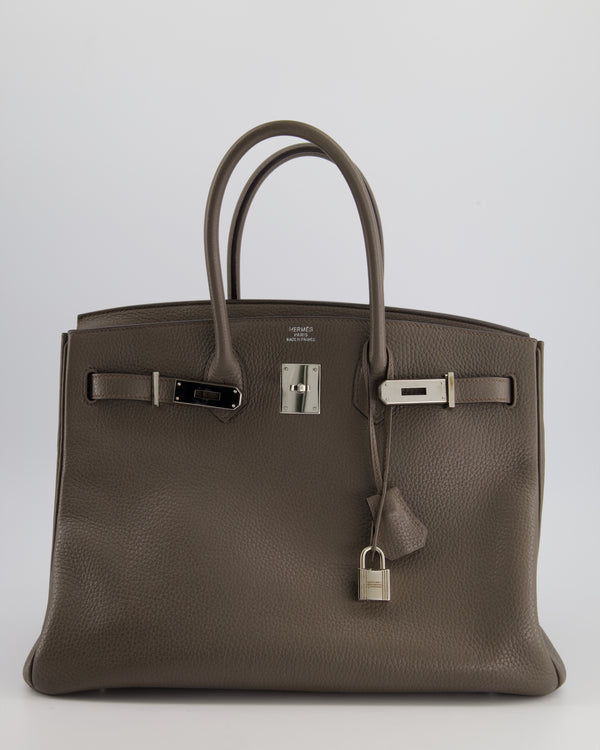 Hermès Birkin Bag 35cm in Gris Etain Togo Leather with Palladium Hardware