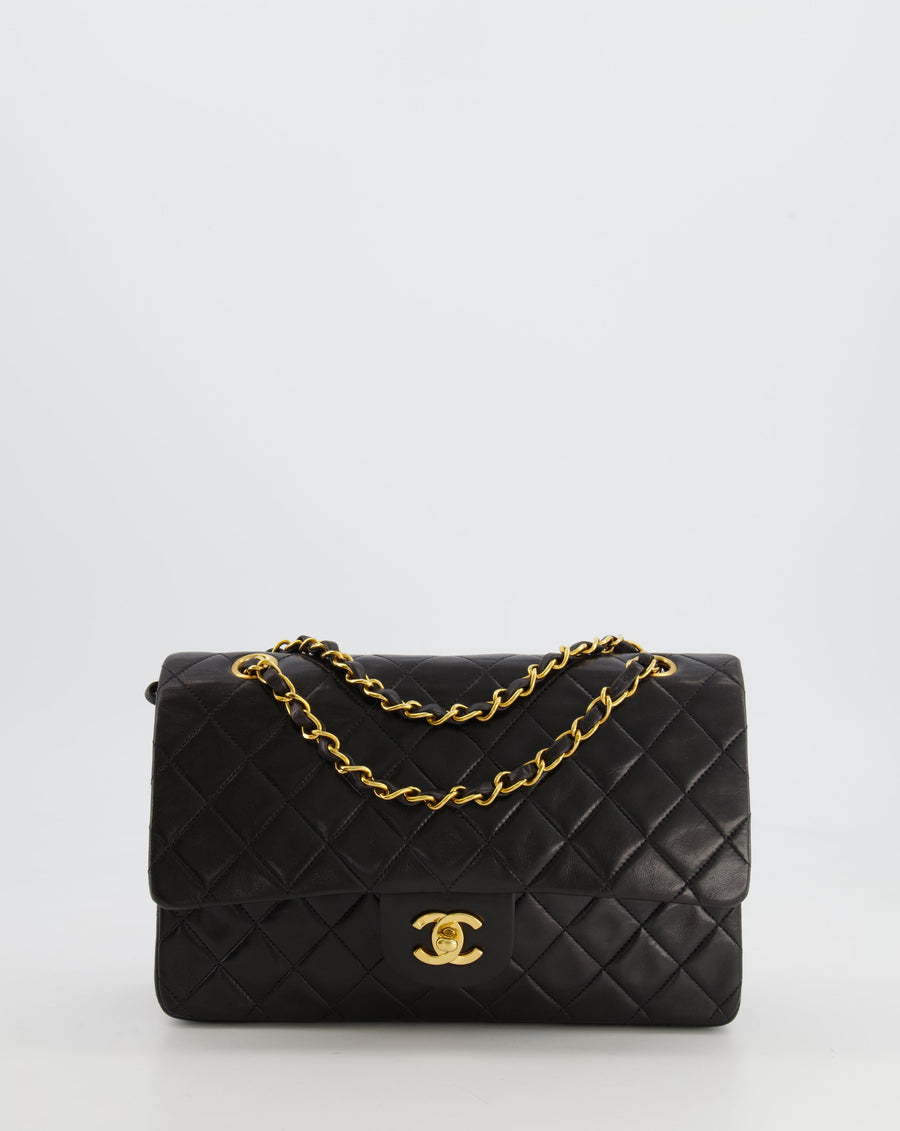 Chanel 22B Heart Charm Flap Bag Black Lambskin