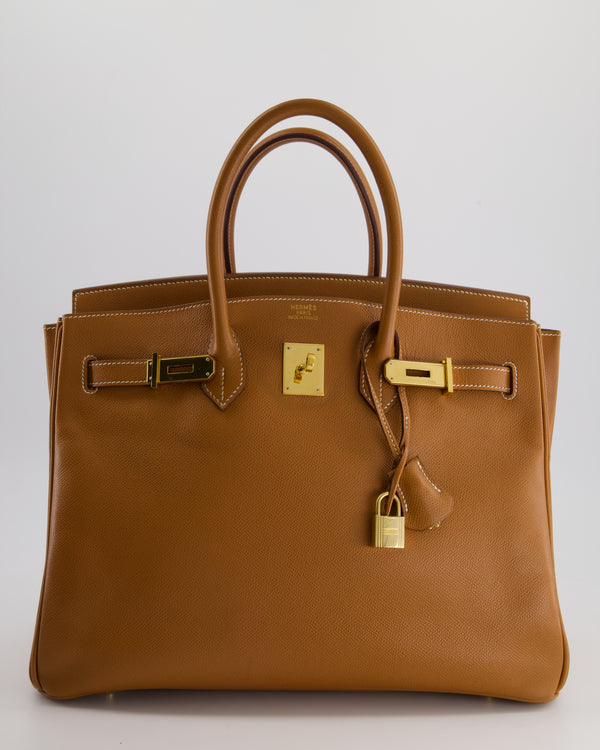 *HOT VINTAGE* Hermès Vintage Birkin Bag 35cm in Gold Courchevel Leather with Gold Hardware