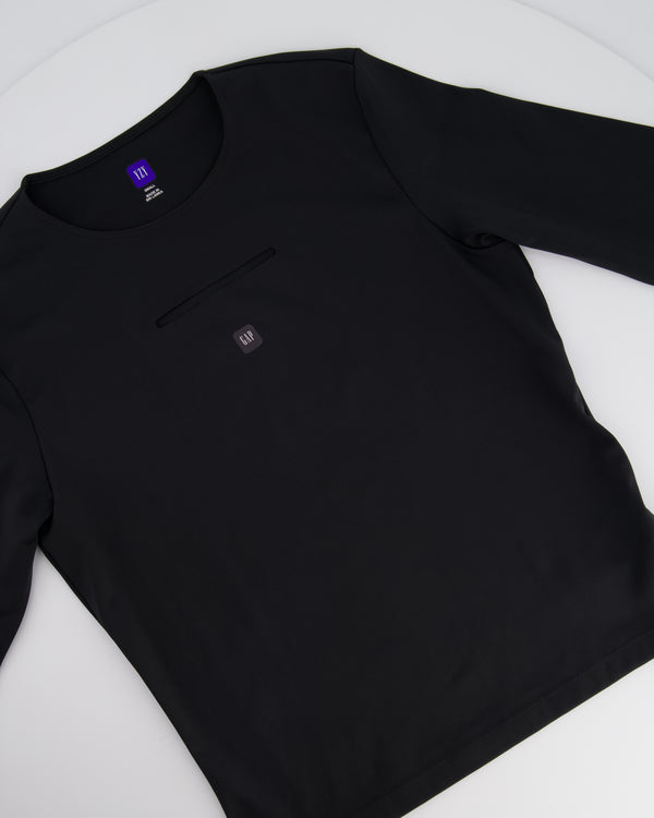 Yeezy X Gap Black Long Sleeve Sports Top Size S (UK 8)