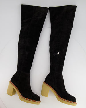 Hermès Black Suede Dakota Thigh-High Boots Size EU 36 RRP £1,500