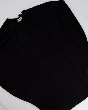 Yves Saint Laurent Vintage Black Halter Neck Knit Top with Ruched Neck Tie Detail FR 38 (UK 10)