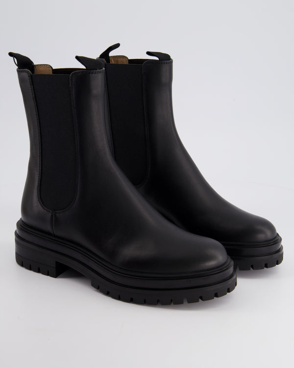 Gianvito Rossi Black Leather Chelsea Boots Size EU 36 RRP £835