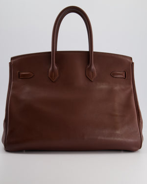 Hermès Birkin Bag 35cm in Havane Swift Leather with Palladium Hardware