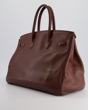 Hermès Birkin Bag 35cm in Havane Swift Leather with Palladium Hardware