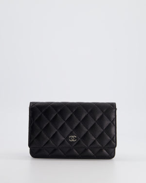 *HOT* Chanel Black Wallet on Chain in Caviar with Silver Hardware