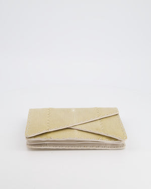 Bottega Veneta Beige Stingray Envelope Double Flap Clutch Bag