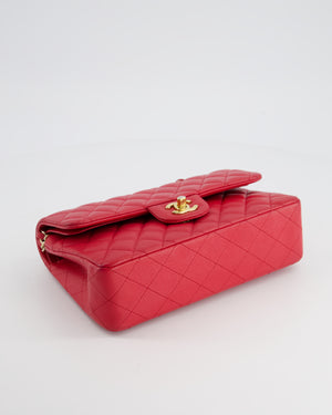 Chanel Pink Small Classic Double Flap Bag in Caviar Leather with Gold Hardware RRP £8,530