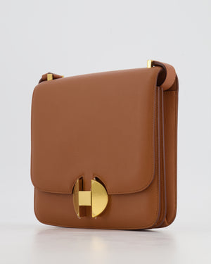 Hermès 2002 20cm Shoulder Bag in Gold Evercolor Leather with Gold Hardware