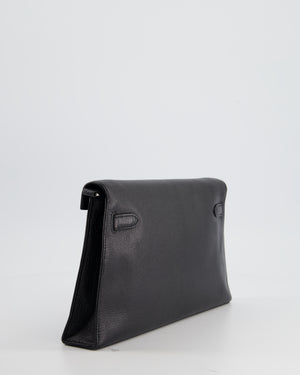 *NEW RELEASE* Hermès Kelly Elan Bag in Black Chévre Chamkila Leather with Palladium Hardware