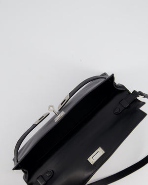 *NEW RELEASE* Hermès Kelly Elan Bag in Black Chévre Chamkila Leather with Palladium Hardware