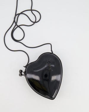 Saint Laurent Black Patent Small Love Box Bag with Black Hardware RRP £1,850