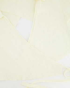 Jacquemus Cream Short-Sleeve Wrap Top Size FR 34 (UK 6)