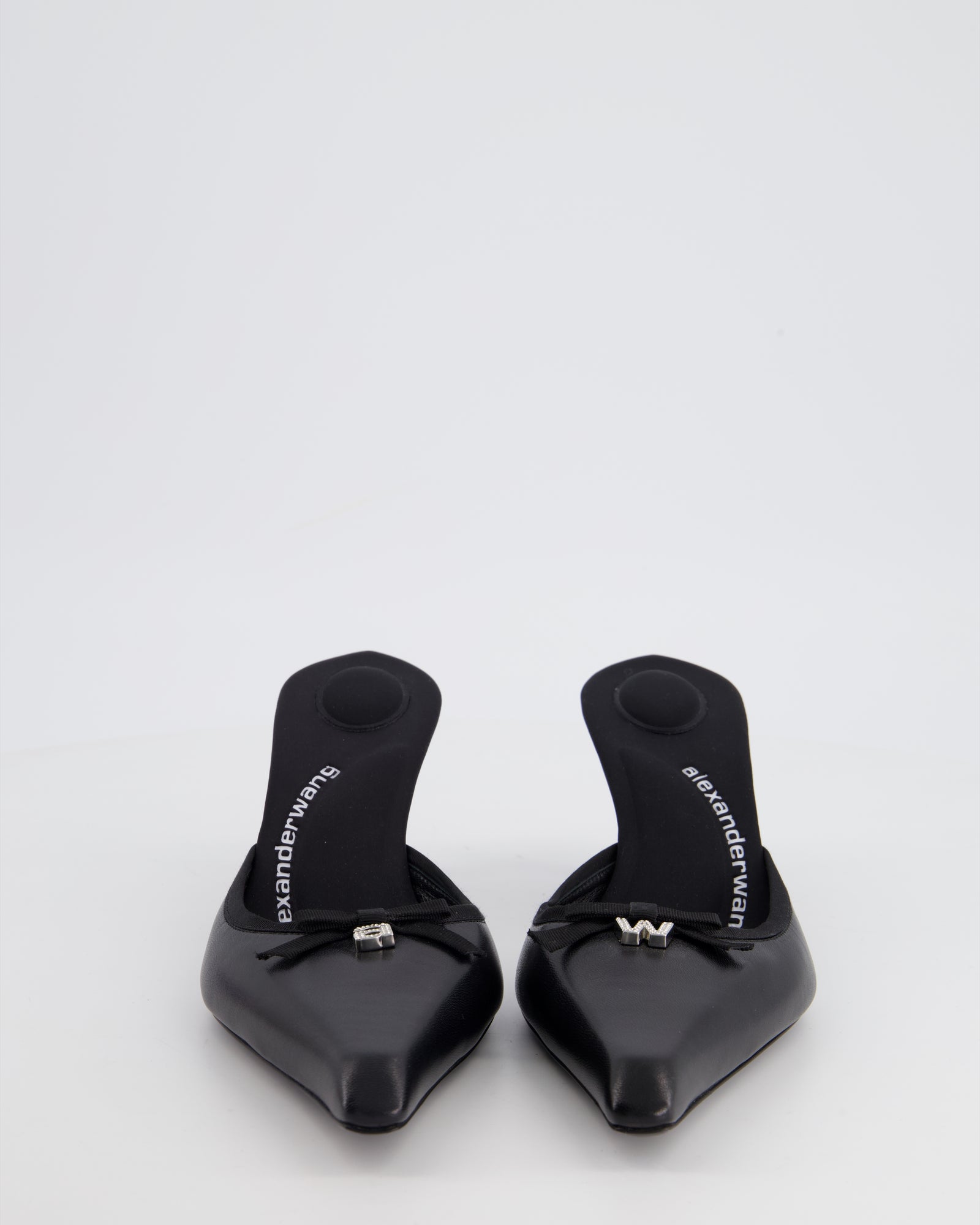 alexander wangベロアミュール Alexander Wang Black Viola 65 Mules Size EU 37.5 – Sellier
