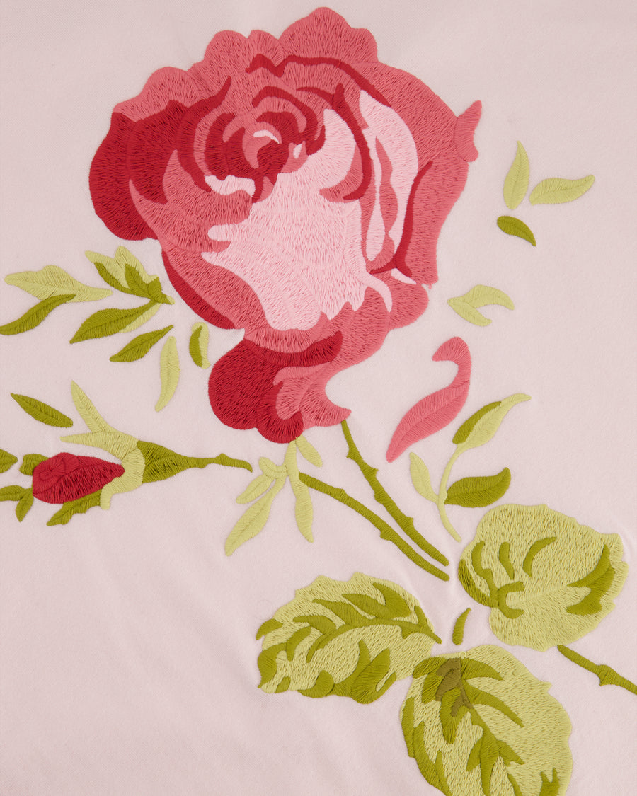 Christian Dior Menswear Pink Rose Embroidered T-shirt Size L (UK 42)