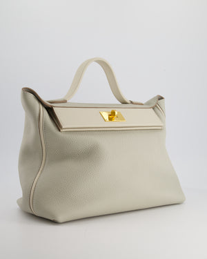 Hermès 24/24 35cm Bag in Gris Pale Togo Leather with Gold Hardware