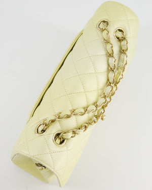 *RARE* Chanel Lemon Sobert Shimmer Medium Classic Double Flap Bag in Iridescent Calfskin Gold Hardware  RRP £8,530