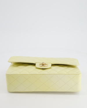 *RARE* Chanel Lemon Sobert Shimmer Medium Classic Double Flap Bag in Iridescent Calfskin Gold Hardware  RRP £8,530