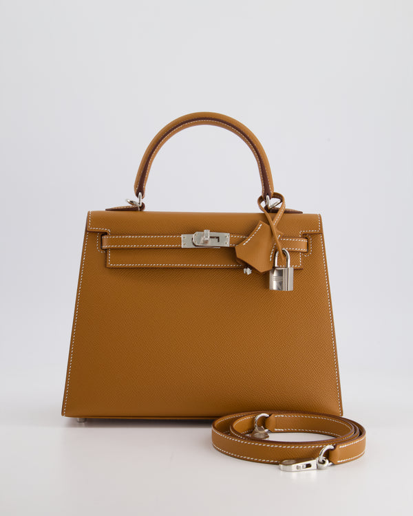 Hermès Kelly Bag 25cm Sellier in Gold Epsom Leather with Palladium Hardware