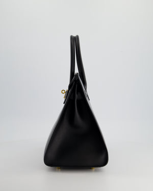 *SUPER RARE* Hermès Birkin Bag 30cm Black  in Sellier Box Leather with Gold Hardware