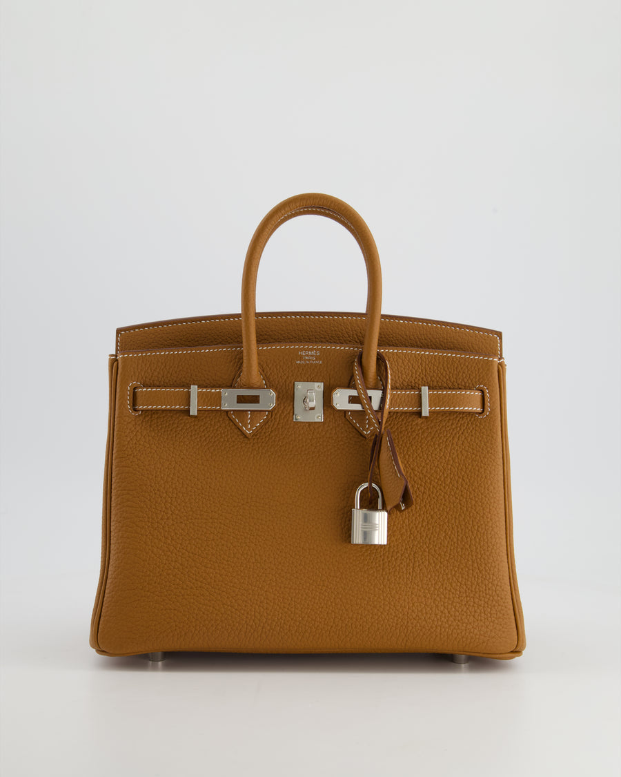 *HOLY GRAIL* Hermès Birkin Bag 25cm Gold in Togo Leather with Palladium Hardware