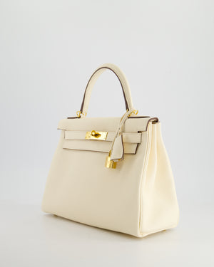 Hermès Kelly Retourne Bag 28cm in Nata Clemence Leather with Gold Hardware