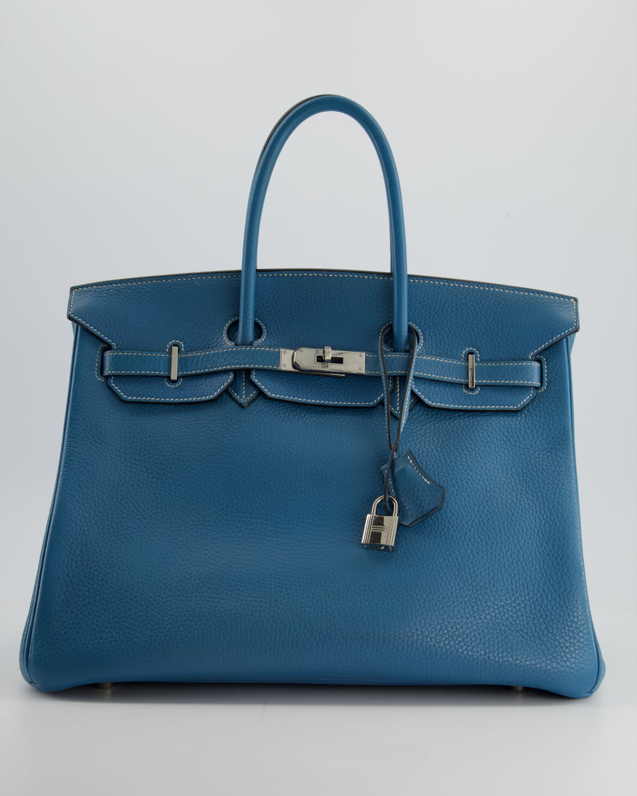 *HOT RE-RELEASE* Hermès Birkin 35cm Bag in Blue Jean Togo Leather with Palladium Hardware