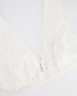 Raquel Diniz White Crochet Bralet and Skirt Set Size IT 38 (UK 6)