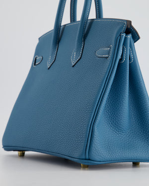 *HOT* Hermès Birkin 25cm in Bleu Jean with Togo Leather and Gold Hardware