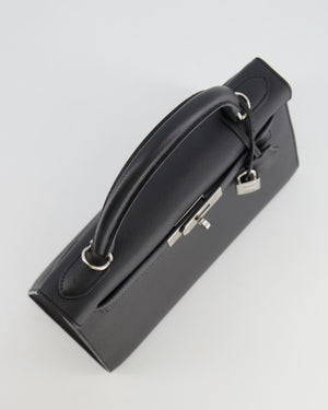 Hermès Kelly Sellier 28cm Bag in Black Epsom Leather with Palladium Hardware