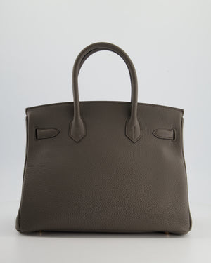 *HOLY GRAIL* Hermès Birkin Bag 30cm Retourne in Gris Etain Togo Leather with Rose Gold Hardware