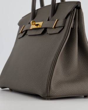 *HOLY GRAIL* Hermès Birkin Bag 30cm Retourne in Gris Etain Togo Leather with Rose Gold Hardware