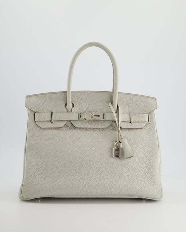 *FIRE PRICE & HOT* Hermès Birkin Bag Retourne 30cm in Gris Pale Clemence Leather with Palladium Hardware