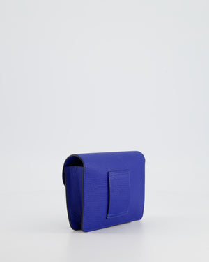 Hermès Roulis Slim Belt Wallet in Bleu France Chevre Leather with Palladium Hardware