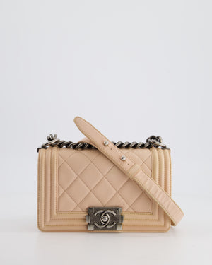 *FIRE PRICE* Chanel Pink Small Boy Bag in Aged Calfskin Leather with Ruthenium Hardware