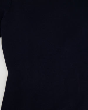 Carolina Herrera Black Midi Dress with White Lace Slip Detail Size M (UK 10)