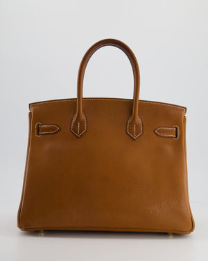 *SUPER RARE* Hermès Birkin Bag 30cm Retourne in Fauve Barenia Faubourg Leather with Gold Hardware