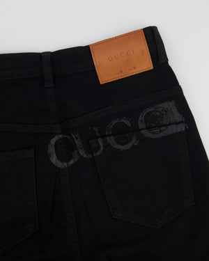 Gucci Black Skinny Jeans with Embroidered NY Logo Size 24 (UK 6)