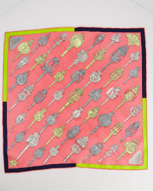 Hermès Pink, Merveilleuses Lanternes Silk Scarf 42cm x 42cmp