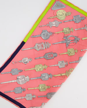 Hermès Pink, Merveilleuses Lanternes Silk Scarf 42cm x 42cmp