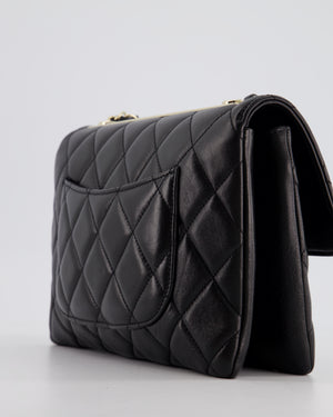 Chanel Black Trendy CC Shoulder Bag in Lambskin Leather with Champagne Gold Hardware