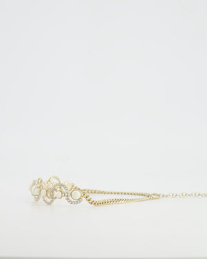 *HOT* Chanel Dakar Métiers d'Art 22/23 CC Logo Gold, White and Crystals Choker Necklace