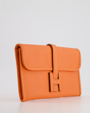 *FIRE PRICE* Hermès Mini Jige Elan Clutch Bag in Mango Evercolour Leather