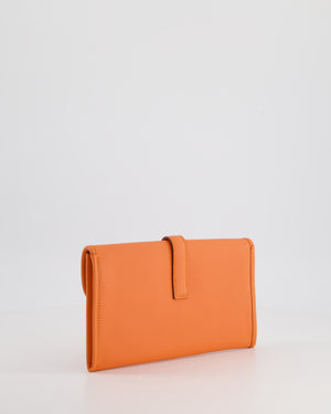 *FIRE PRICE* Hermès Mini Jige Elan Clutch Bag in Mango Evercolour Leather