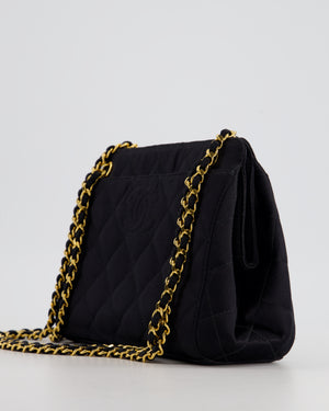 *FIRE PRICE* Chanel Black Vintage Camera Bag in Satin Material with 24K Gold Hardware