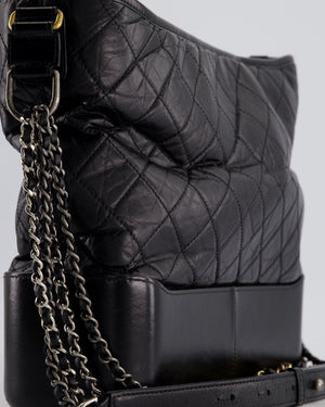 Chanel Black Large Gabrielle Bag in Lambskin Leather with Mixed Hardware